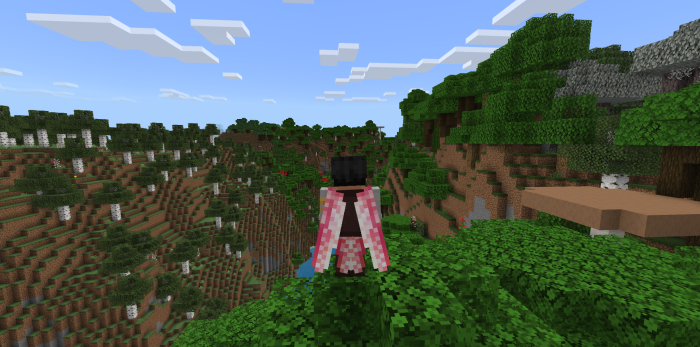 Orange and Pink Dragonfly Elytra Wings: Screenshot 1