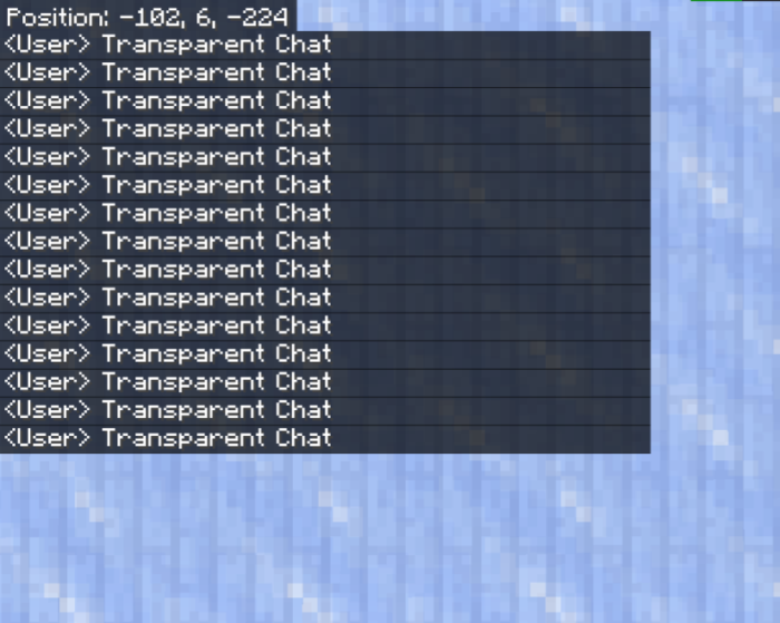 Transparent Chat Background: Before