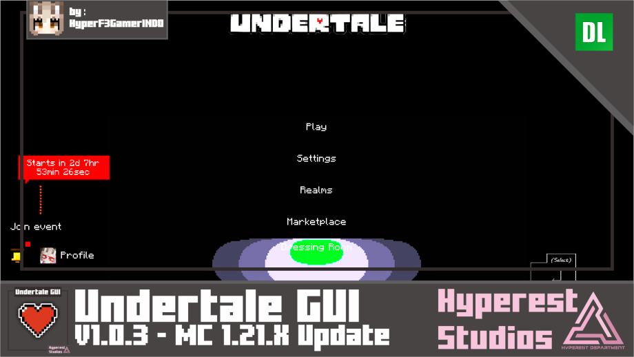 Thumbnail: Undertale GUI | v1.0.3 MC 1.21.X Update