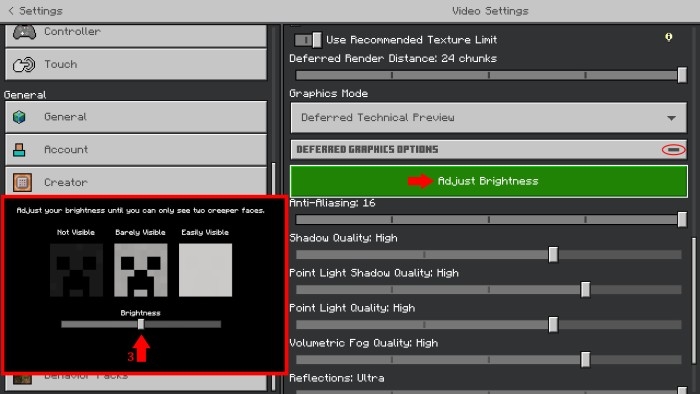 Recommended Brightness Settings