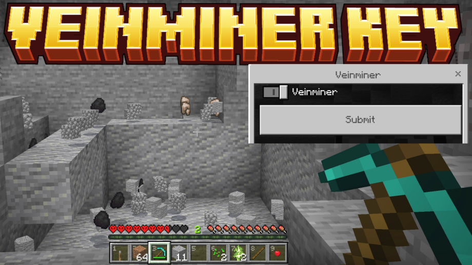 Thumbnail: Veinminer Key V2.1 | Modded Block Supported