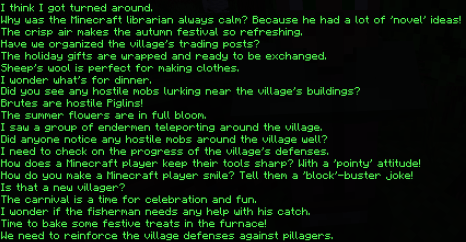 Villager Messages