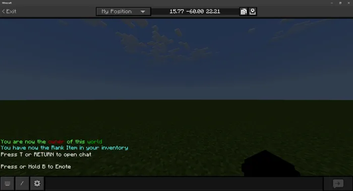 Join Message: Screenshot