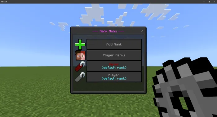 Rank Menu: Screenshot
