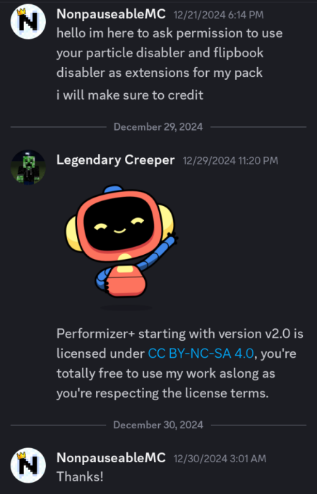 Permission from Legendary Creeper