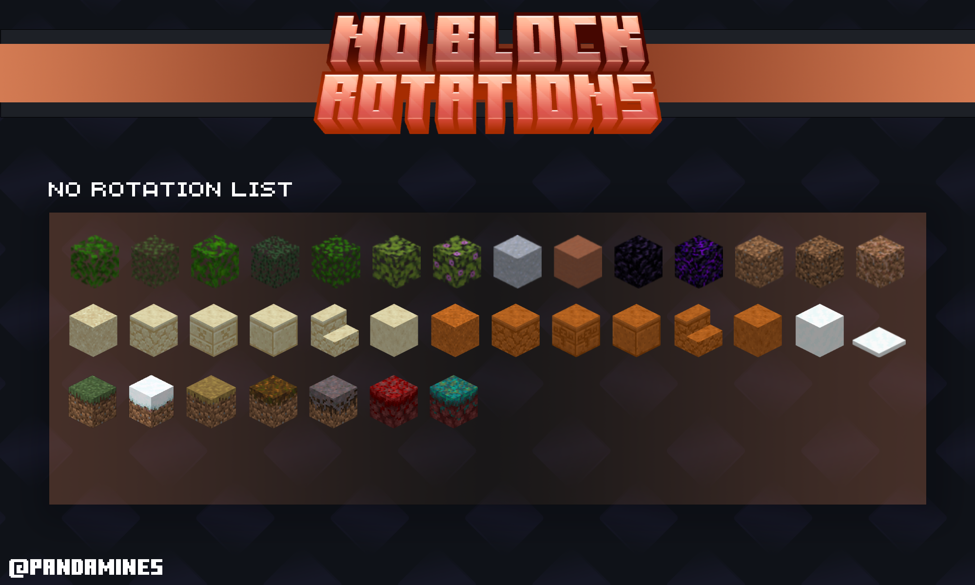 No Rotation Blocks List