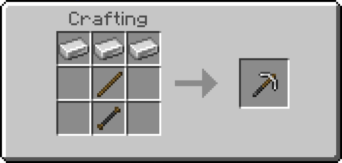 Forged Pickaxe Recipe