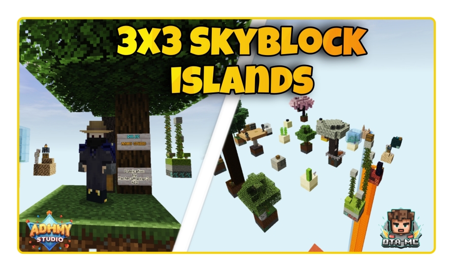 Thumbnail: 3x3 SkyBlock Islands Survival 🍃 by DtA MC ✨