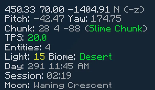InfoDisplay Text