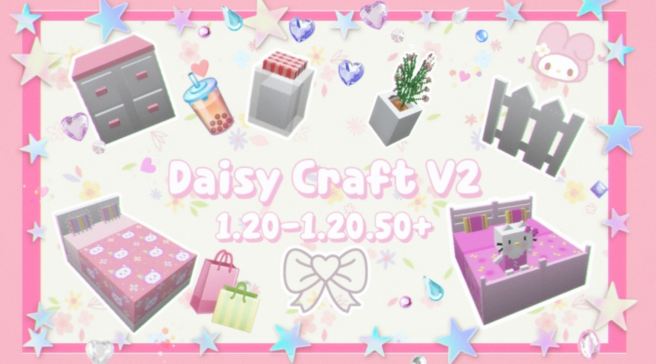 Thumbnail: Daisy Craft V2 1.21+ Kawaii Furniture Mod 🩷🍡