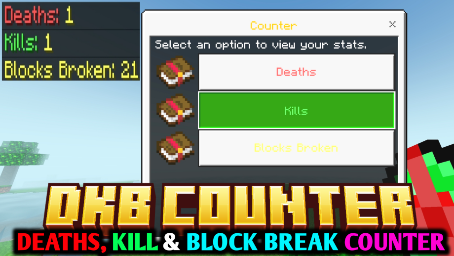 Thumbnail: DKB Counter - Deaths, Kills, and Blocks Broken Counter