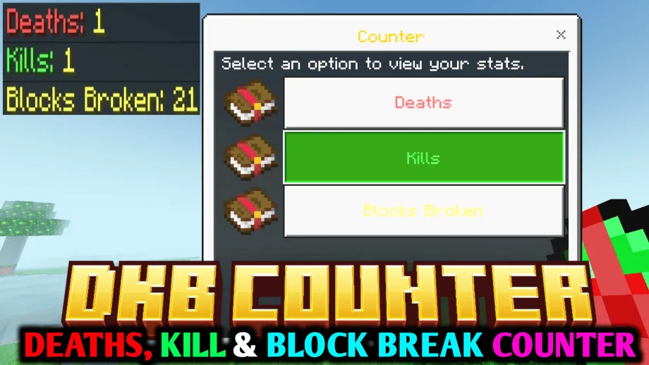 Thumbnail: DKB - Deaths, Kills, and Blocks Broken Counter