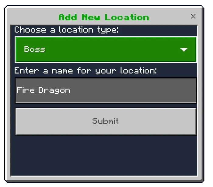 Submit UI: Screenshot