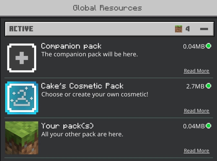 Correct Companion Packs Order