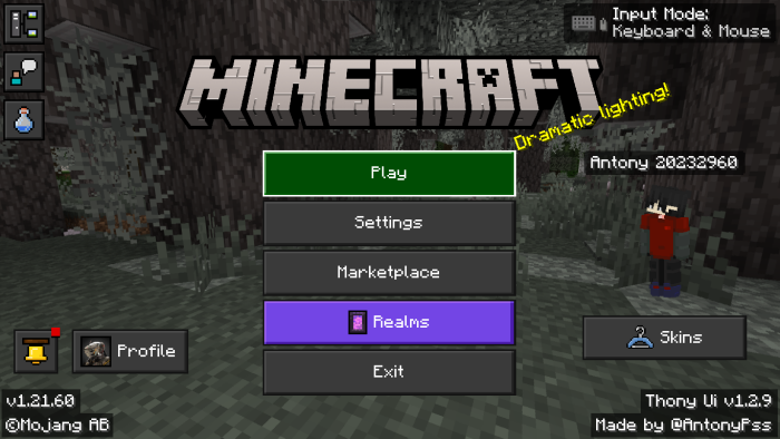 Start Screen: Screenshot