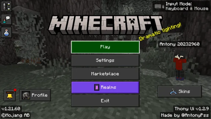 Start Screen: Screenshot