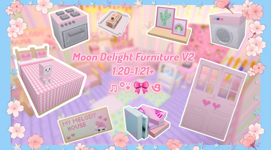 Thumbnail: ⋆𐙚｡ Moon Delight Furniture 1.21+ 200+ Kawaii furniture🍭✨