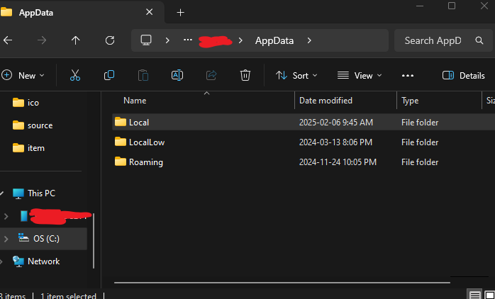 AppData folder