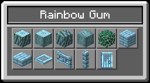 Rainbow Gum Blocks and Items