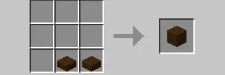 Dark Oak Planks Recipe