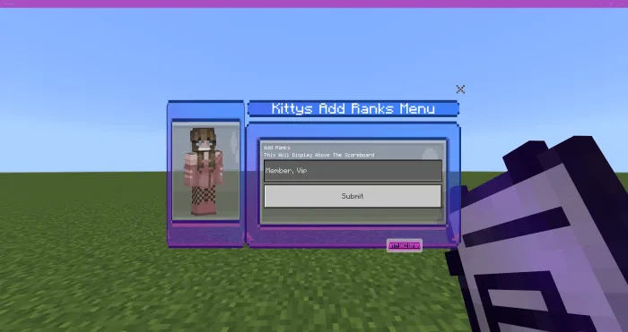 Kitty's Add Ranks Menu: Screenshot