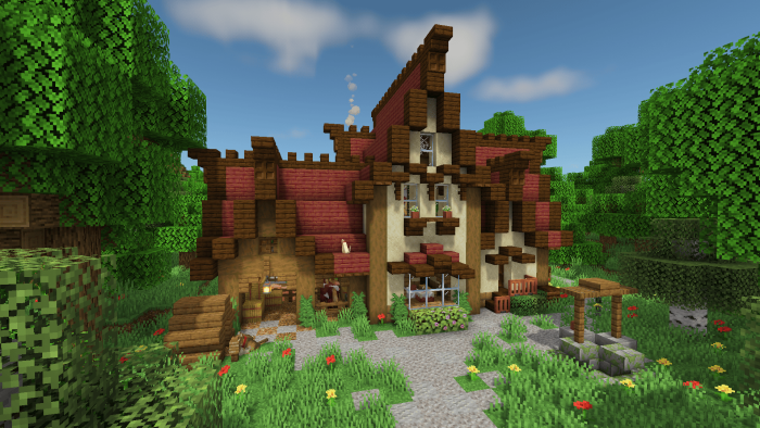 A Cozy Minecraft Farmhouse: Screenshot 1