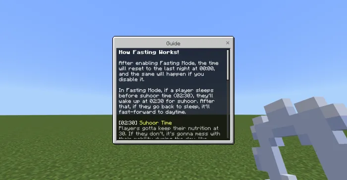 Guide Menu: Screenshot