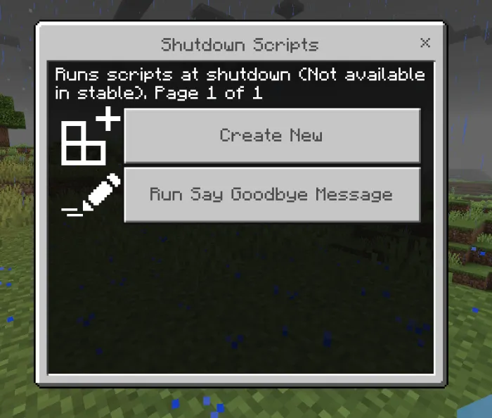 Shutdown Script Form