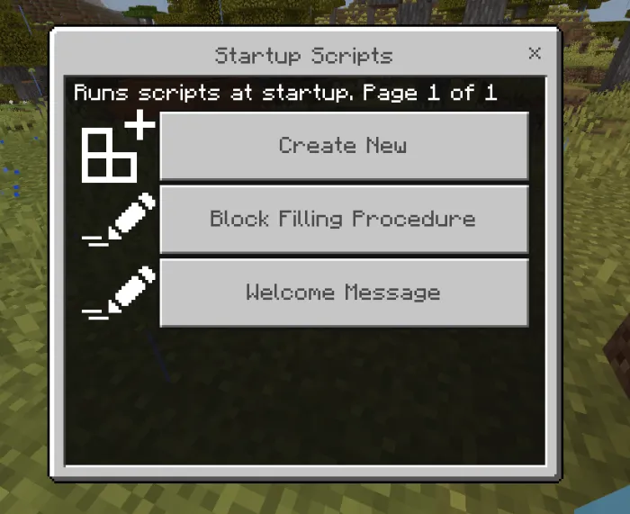 Startup Script Form