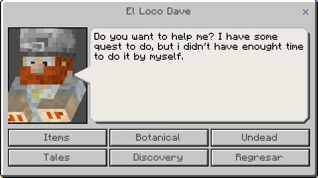Dave's Missions Menu