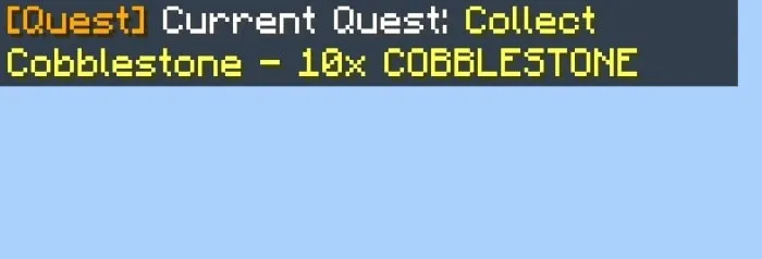 Current Quest Message: Screenshot