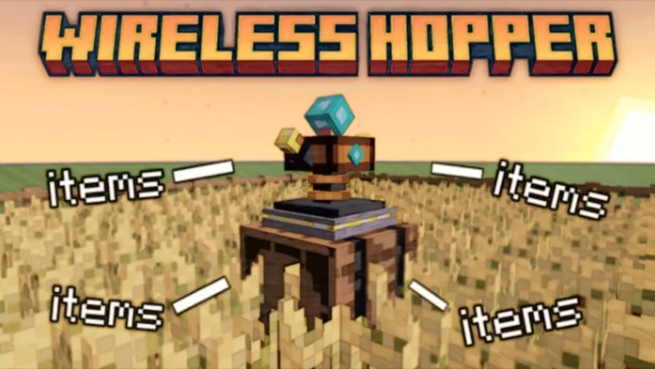 Thumbnail: Wireless Hopper Addon v1 – Supports 1.21.100 🎈