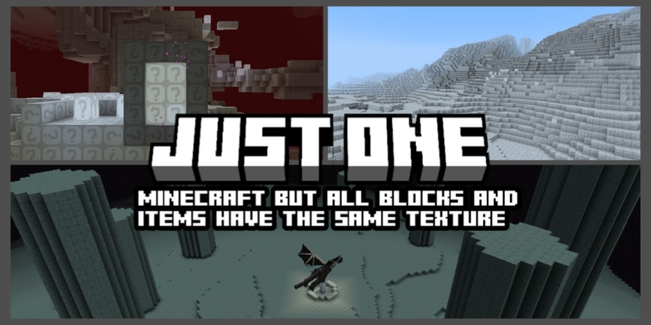 Thumbnail: Just One - Minecraft But All Blocks And Items Look The Same