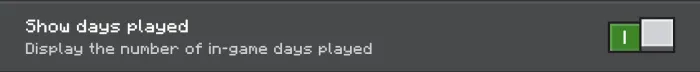 Show Days Played Enabled