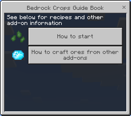Bedrock Crops Guide Book