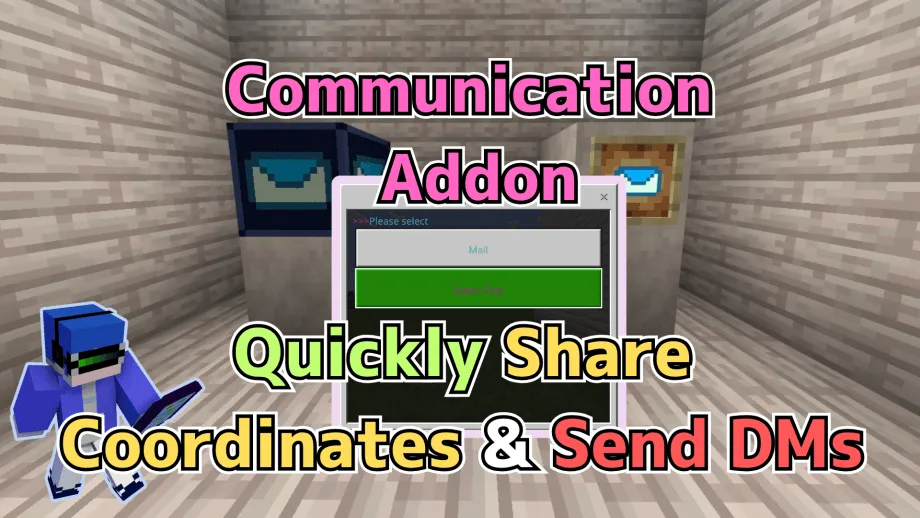 Thumbnail: [Compatible with 1.21.80] ChatPlus – Chat, Mail & Coordinate Sharing Add-on!