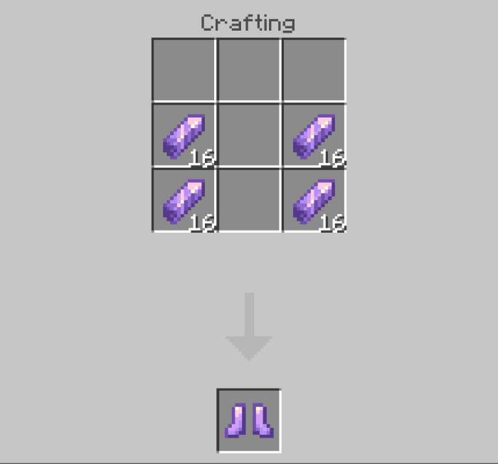 Amethyst Boots Recipe