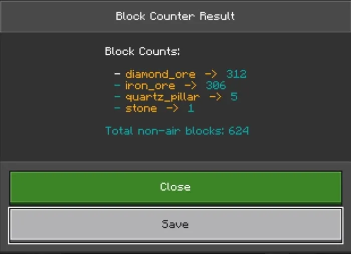 Block Counter Result