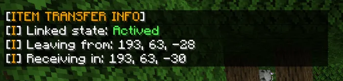 Item Transfer Info
