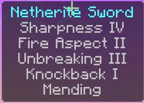Netherite Sword Enchants