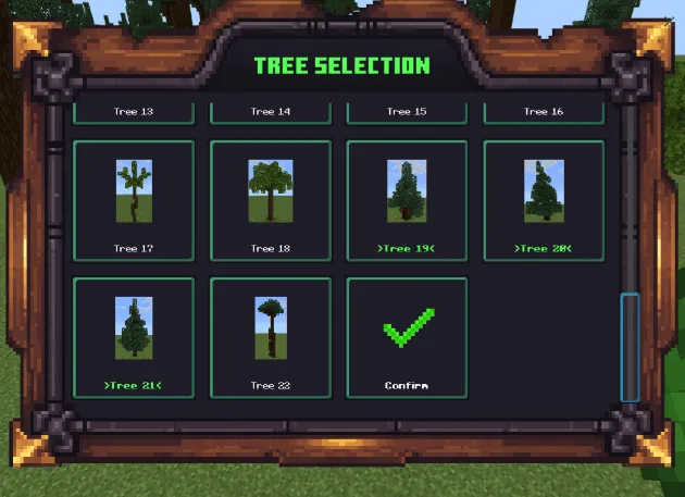 Tree Selection Menu