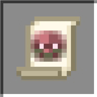 Scroll with a pink magical symbol.