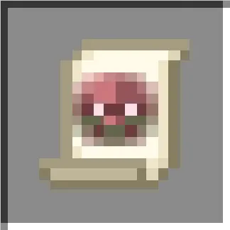 Scroll with a pink magical symbol.