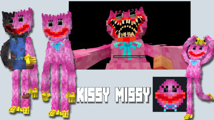 Minecraft mod with Kissy Missy characters.