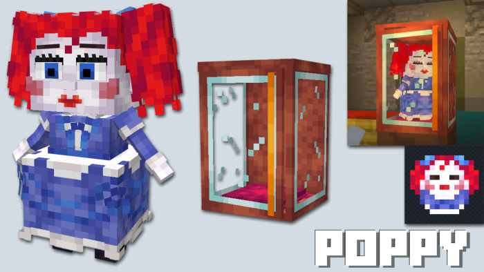 Poppy Playtime mod characters display.