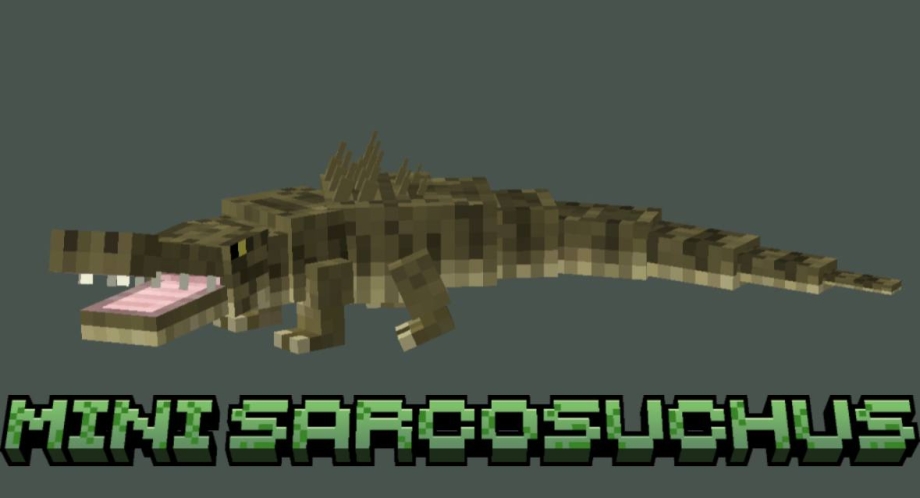 Thumbnail: 🦎 Mini Sarcosuchus – A Prehistoric Predator in Minecraft!