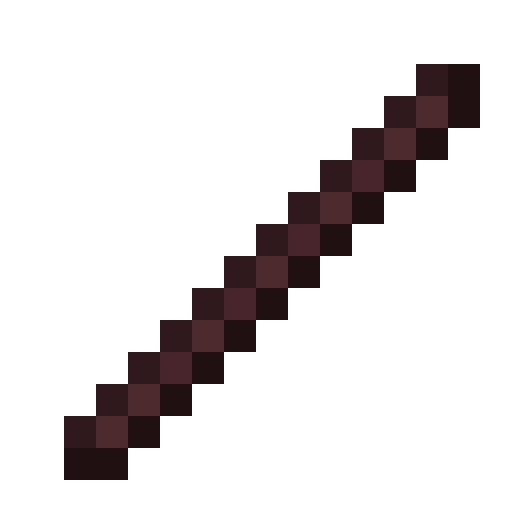 Nether-themed pixelated rod item.