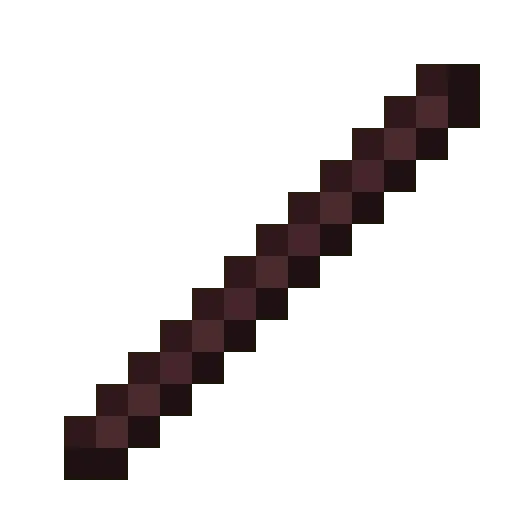 Nether-themed pixelated rod item.