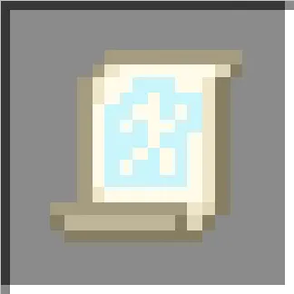 Magic spell scroll icon.