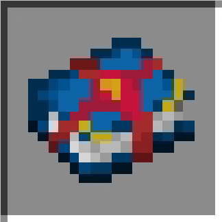 A colorful, pixelated spell scroll.